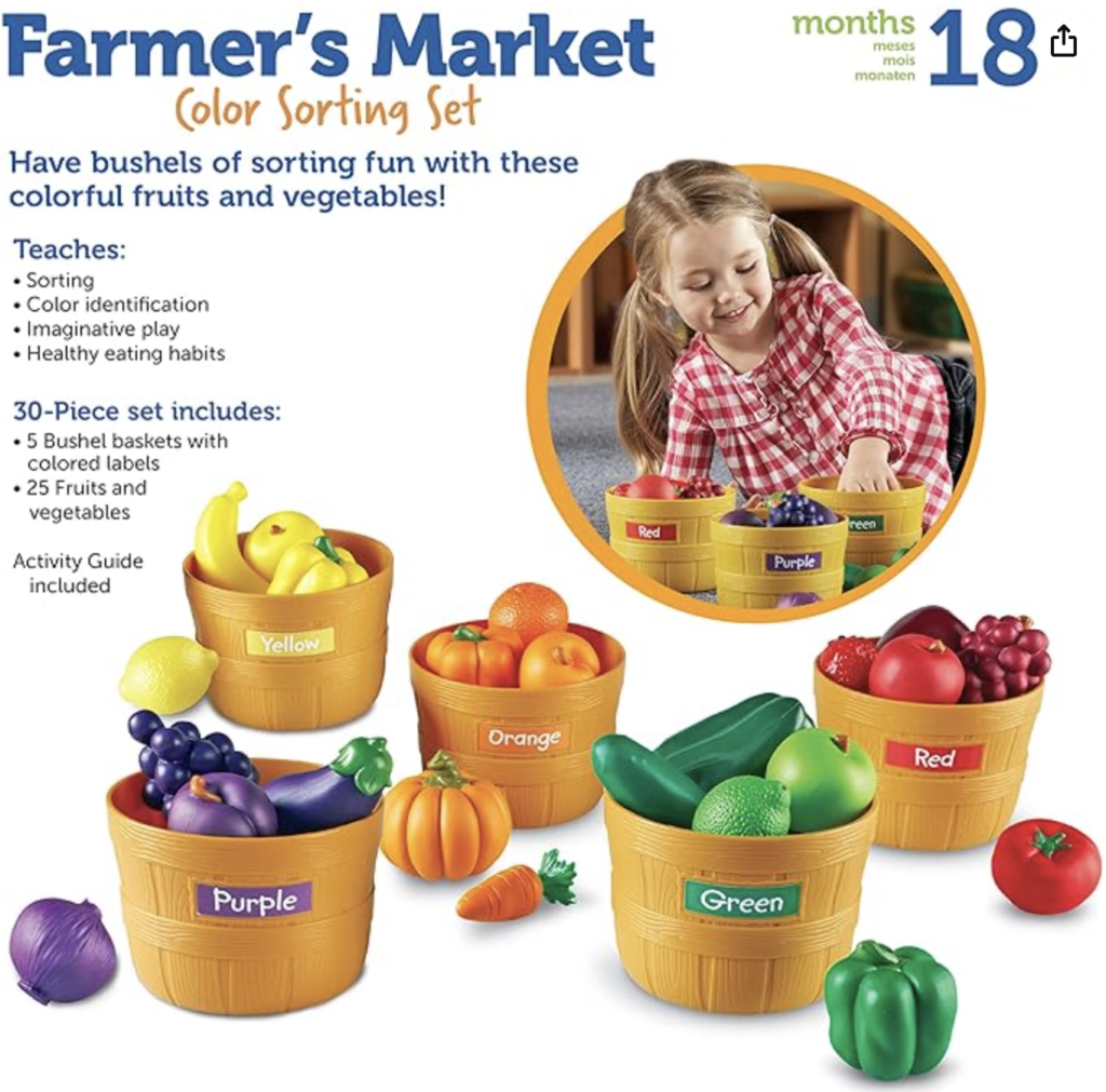 Learning Resources Farmer’s Market Color Sorting Set